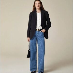 J.Crew petite lower-rise wide leg blue jean Elaine wash